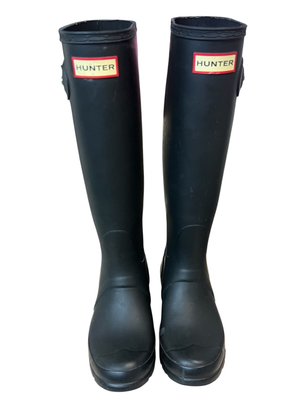 Hunter Tall Black Rain Boots Size 6